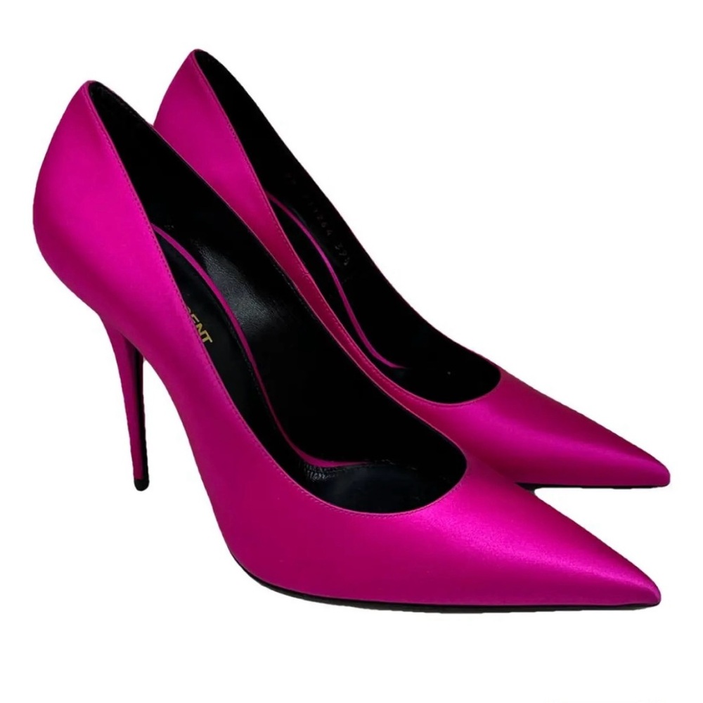 SAINT LAURENT HOT PINK HEELS. WORN ONCE IN MINT CONDITION